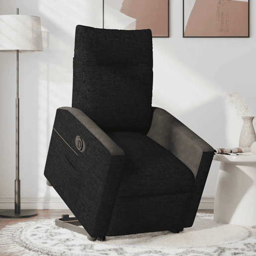 Poltrona reclinável - Poltrona relax elétrica tecido preto