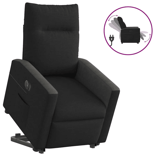 Poltrona reclinável - Poltrona relax elétrica tecido preto