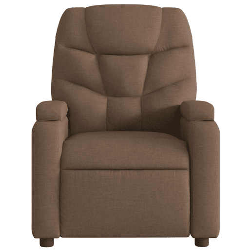 Poltrona de massagens reclinável - Poltrona relax tecido castanho