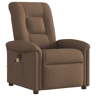 Poltrona de massagens reclinável - Poltrona relax tecido castanho