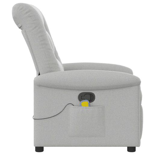 Cadeira de massagem reclinável - Poltrona relax tecido cinzento