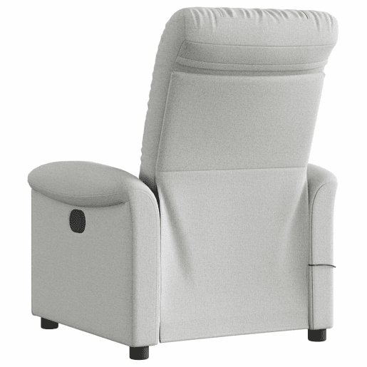Cadeira de massagem reclinável - Poltrona relax tecido cinzento
