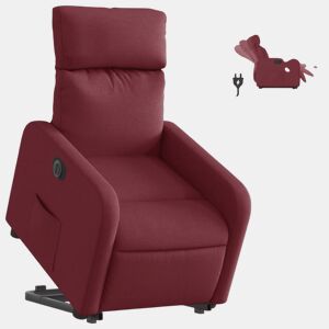 Poltrona reclinável - Poltrona relax elétrica tecido vermelho-tinto