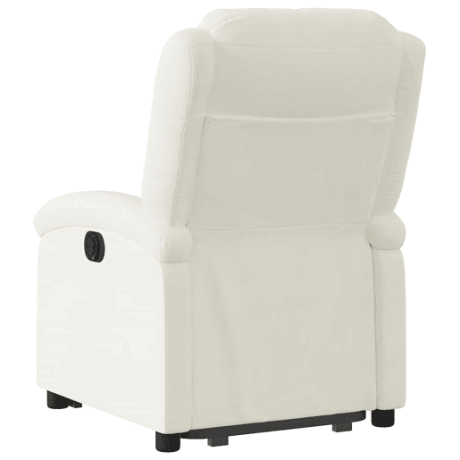 Poltrona reclinável - Poltrona relax elétrica veludo creme