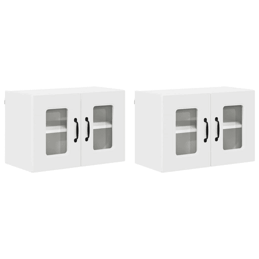Lote de 2 Armários de cozinha suspendidos - Cozinha modular Colgantes Branco 60 x 31 x 40 cm