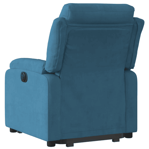 Poltrona reclinável - Poltrona relax elétrica veludo azul Poltrona reclinável - Poltrona relax elétrica veludo azul