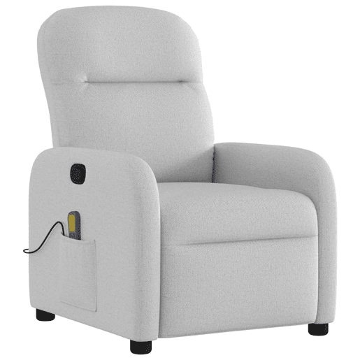 Cadeira de massagem reclinável - Poltrona relax tecido cinzento