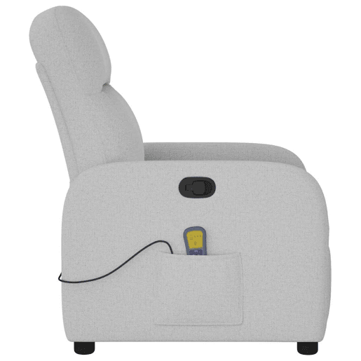 Cadeira de massagem reclinável - Poltrona relax tecido cinzento
