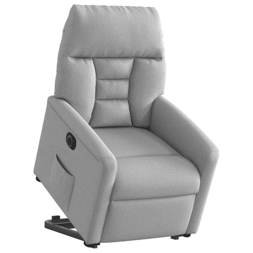 Poltrona reclinável - Poltrona relax elétrica tecido cinzento-nublado