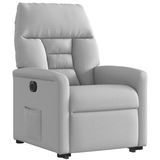Poltrona reclinável - Poltrona relax elétrica tecido cinzento-nublado