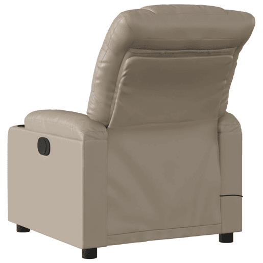 Poltrona de massagens reclinável - Poltrona relax couro artificial cappuccino