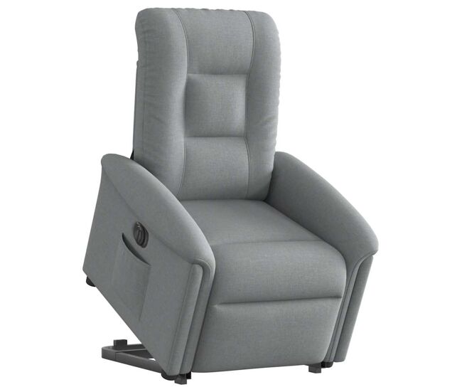 Sillón eléctrico reclinable elevable - sillón relax de tela gris claro