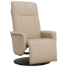 Cadeira reclinável - Poltrona relax com apoio de pés couro artificial cappuccino
