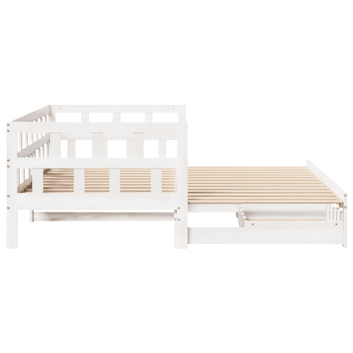 Sofá-cama, Sofá conversível com gavetão e gavetas sem colchão 90x200 cm branco