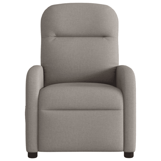 Poltrona de massagens reclinável - Poltrona relax tecido cinzento-acastanhado