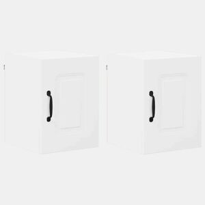 Lote de 2 Armários de cozinha suspendidos - Cozinha modular Colgantes Branco 30 x 31 x 40 cm