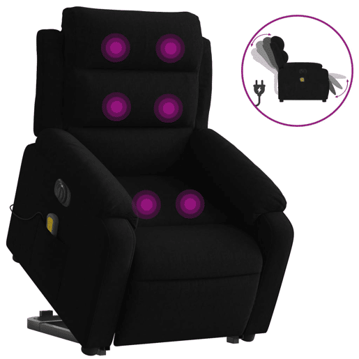 Poltrona massagens reclinável - Poltrona relax elétrica veludo preto