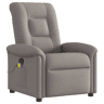 Poltrona de massagens reclinável - Poltrona relax tecido cinzento-acastanhado