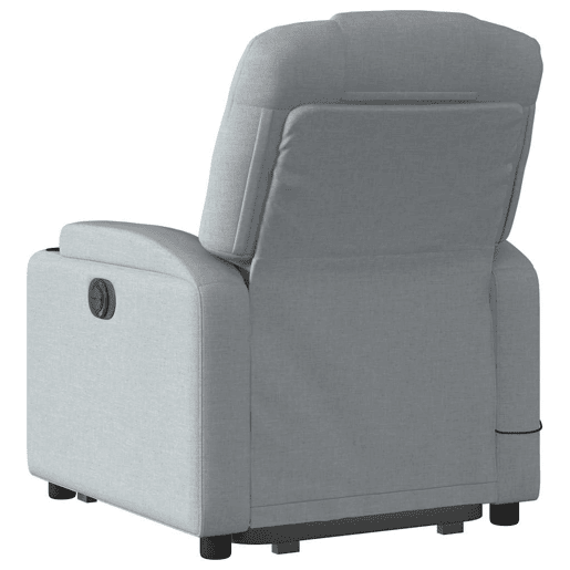 Poltrona elétrica reclinável massagens - Poltrona relax tecido cinzento-claro