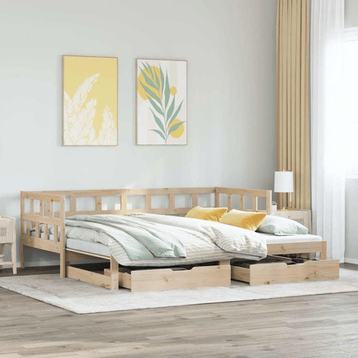 Sofá-cama, Sofá conversível com gavetão e gavetas sem colchão 80x200 cm