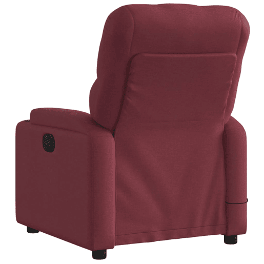 Poltrona reclinável de massagens - Poltrona relax elétrica tecido vermelho tinto