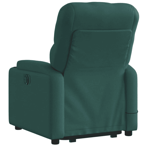 Poltrona elétrica massagens - Poltrona relax tecido verde-escuro