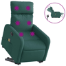 Poltrona elétrica massagens - Poltrona relax tecido verde-escuro