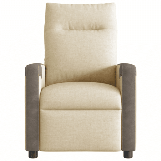 Poltrona de massagens reclinável - Poltrona relax tecido cor creme