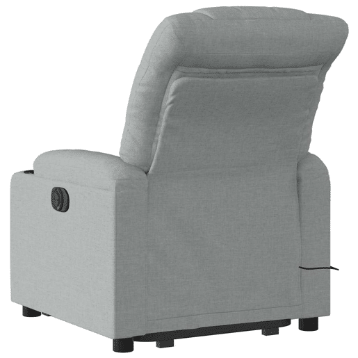 Poltrona reclinável massagens - Poltrona relax tecido cinzento-claro