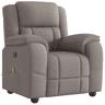 Poltrona de massagens reclinável - Poltrona relax tecido cinzento-acastanhado
