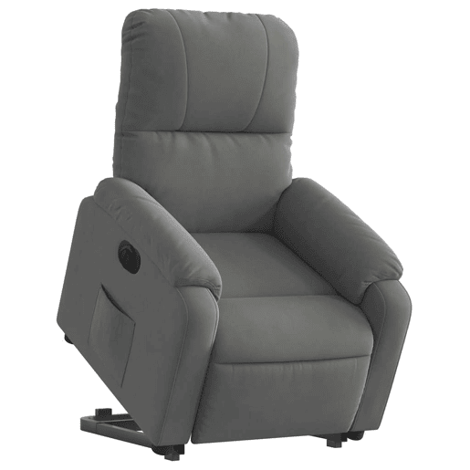 Poltrona reclinável - Poltrona relax elétrica microfibra cinza-escuro