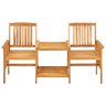 Cadeiras de jardim - Cadeiras de exterior c mesa de centro 159x61x92 cm acácia maciça