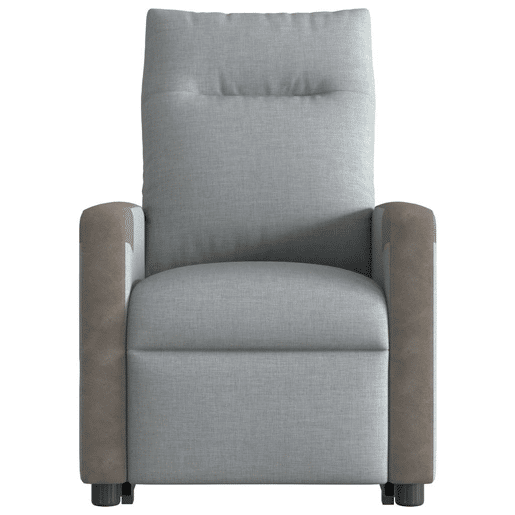 Poltrona elétrica reclinável massagens - Poltrona relax tecido cinzento-claro