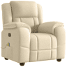 Poltrona de massagens reclinável - Poltrona relax tecido cor creme