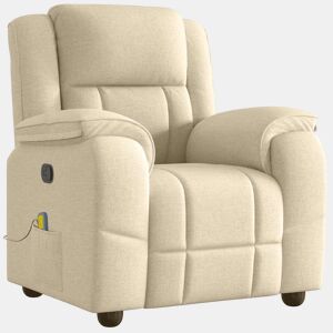 Poltrona de massagens reclinável - Poltrona relax tecido cor creme
