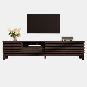 Móvel de TV 170x35 cm - 1 gaveta, 3 portas, design exclusivo - Cor madeira vintage