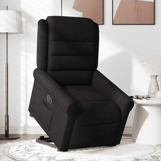 Poltrona reclinável - Poltrona relax elétrica tecido preto