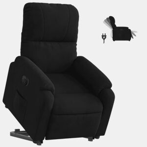 Poltrona reclinável - Poltrona relax elétrica tecido microfibra preto
