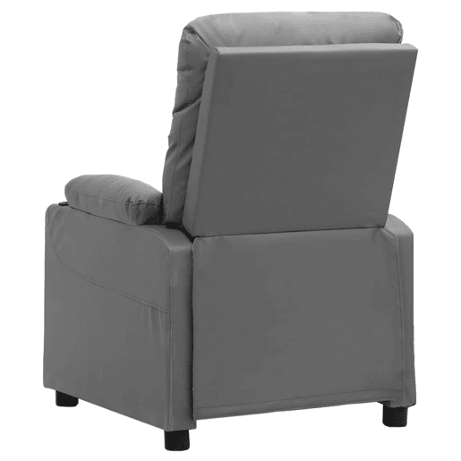 Poltrona reclinável - Poltrona relax couro artificial cinzento Poltrona reclinável - Poltrona relax couro artificial cinzento
