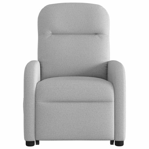 Poltrona elevatória de massagens - Poltrona relax tecido cinzento-nublado