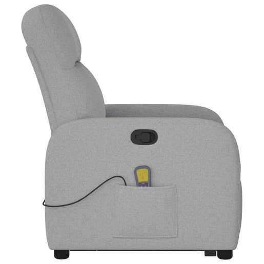 Poltrona elevatória de massagens - Poltrona relax tecido cinzento-nublado