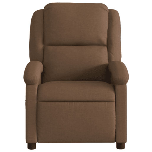 Poltrona de massagens reclinável - Poltrona relax tecido castanho