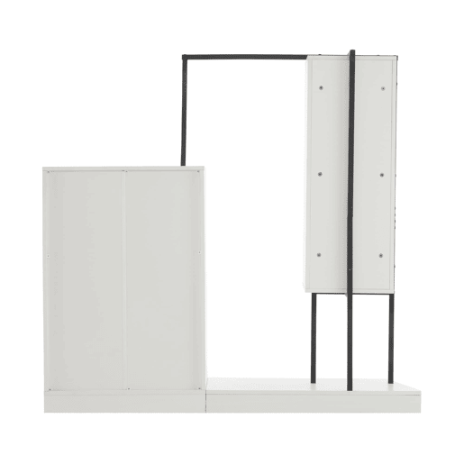 Armário com gavetas + 140x40x135 cm - armário guarda-roupa com barra - branco
