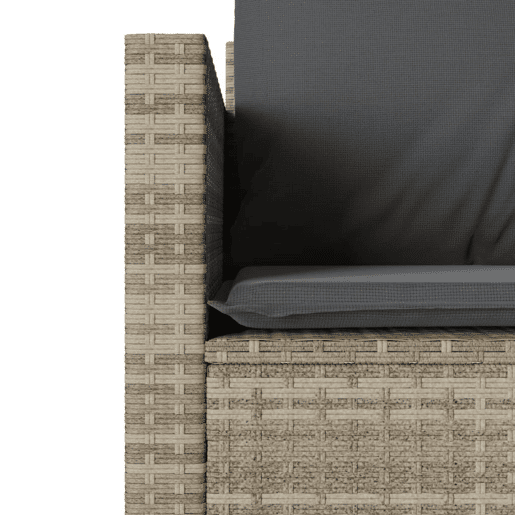 3 pcs conjunto bistrô - cadeiras de jardim - Cadeiras de exterior com almofadões vime PE cinzento claro