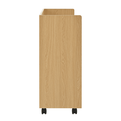 Sapateiro móvel 110x35x86 cm - Com rodas universais com travão, prateleiras ajustáveis, dobradiça amortecida - Natural