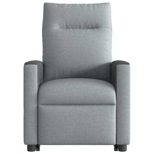 Poltrona reclinável massagens - Poltrona relax tecido cinzento-claro