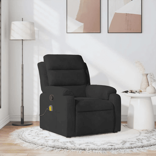 Poltrona de massagens reclinável - Poltrona relax veludo preto