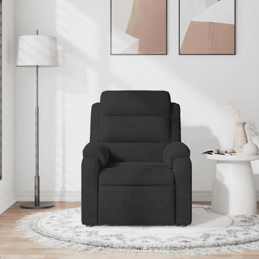 Poltrona de massagens reclinável - Poltrona relax veludo preto