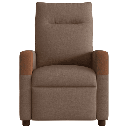 Poltrona de massagens reclinável - Poltrona relax tecido castanho