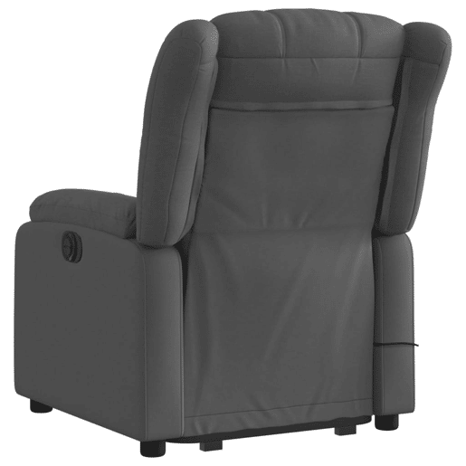 Poltrona elétrica elevatória massagens - Poltrona relax tecido cinzento-escuro
